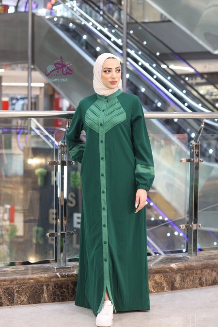 فستان خريفي - اخضر