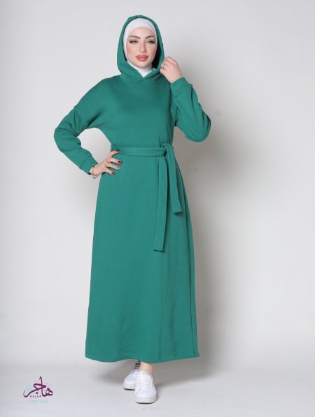 فستان فوتر ناعم  - اخضر <br> <span class='text-color-warm'>نفدت الكمية</span>