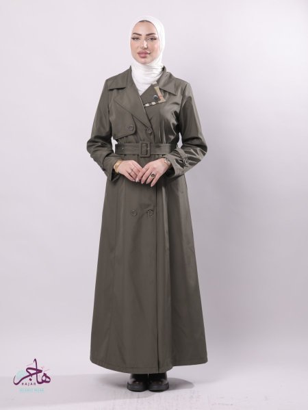 جلباب مطري مبطن فرو من الداخل